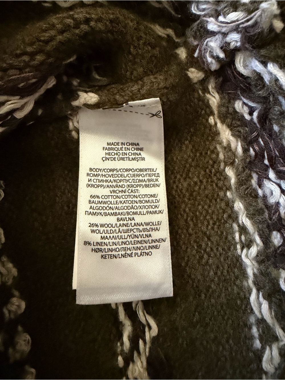 Polo Ralph Lauren Women Medium Fair Isle Belted Cardigan Olive Wool Linen Preppy - Picture 9 of 9
